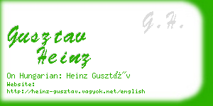 gusztav heinz business card